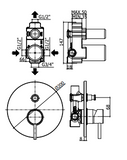 Built-in shower mixer - PAFFONI STICK SK015