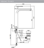 Prolonged Basin Mixer - PAFFONI GREEN GR081