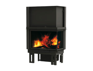 Wood-burning hearth - ITALIANA CAMINI IC Tekno 2 - Glazed side