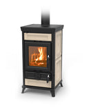 Wood stove - THERMOROSSI Ilaria Maiolica - Available in burgundy!