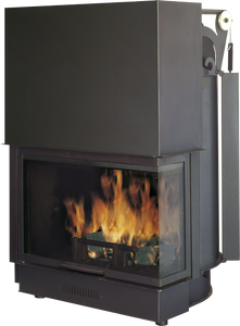 Wood burning fireplace - EDILKAMIN Acquatondo 29 one glazed side